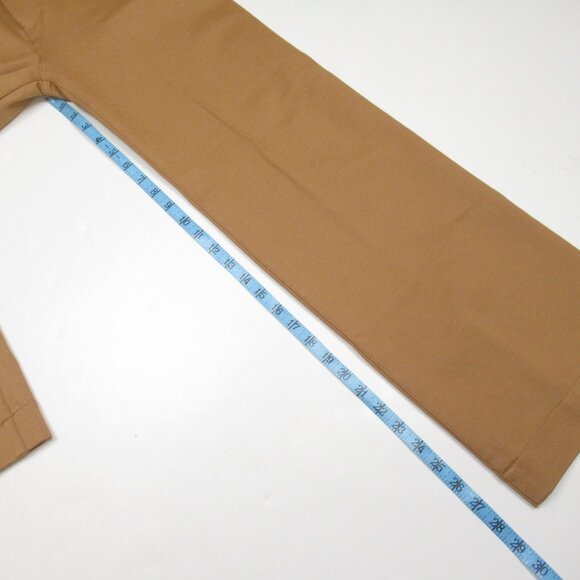 23 TALL Anthropologie Maeve Colette Cropped Wide-Leg Pants Ponte Edition Khaki - Picture 7 of 11